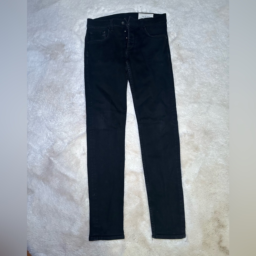 Rag & Bone Extra Slim Black denim - size 32
